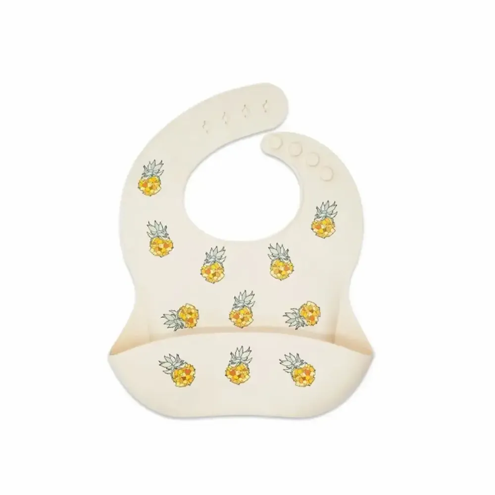 Repas pour enfant - Bavoir Ramasse Miettes - L'Ananas Victoria - POP ET SES FRÈRES