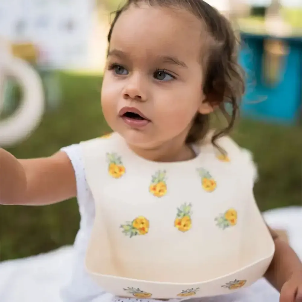 Repas pour enfant - Bavoir Ramasse Miettes - L'Ananas Victoria - POP ET SES FRÈRES