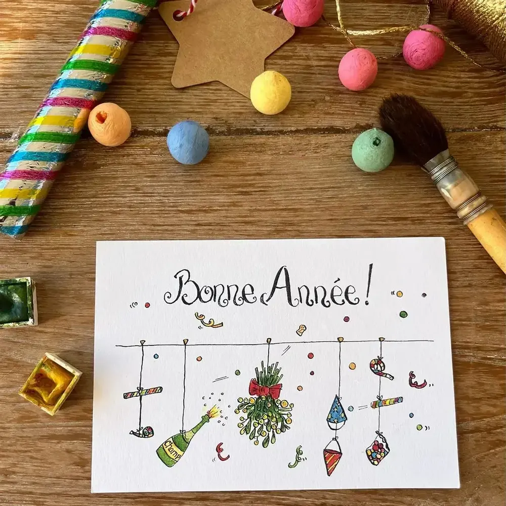 Card shop - Xmas postcard - Les Cotillons - POP ET SES FRÈRES