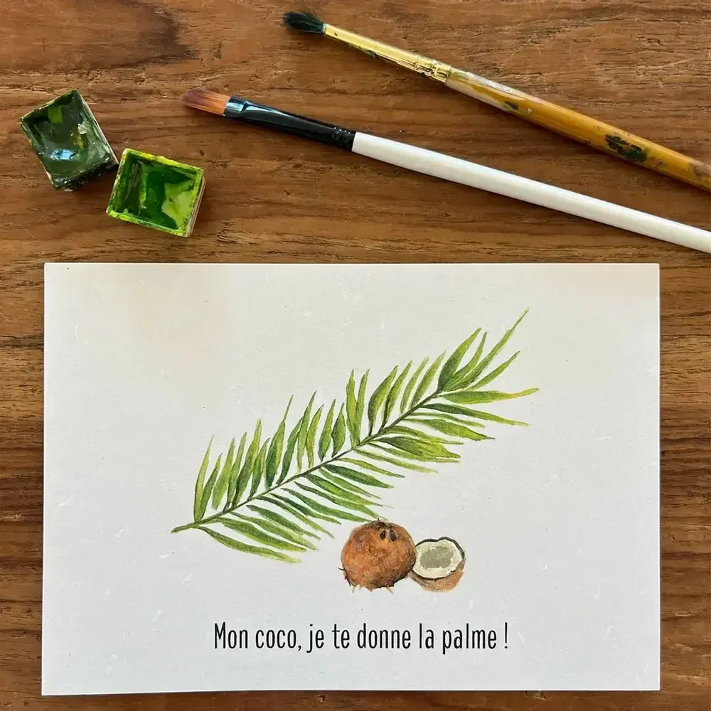 Carterie - Carte Postale Toi Mon Amour - Mon Coco, Je Te Donne La Palme - POP ET SES FRÈRES