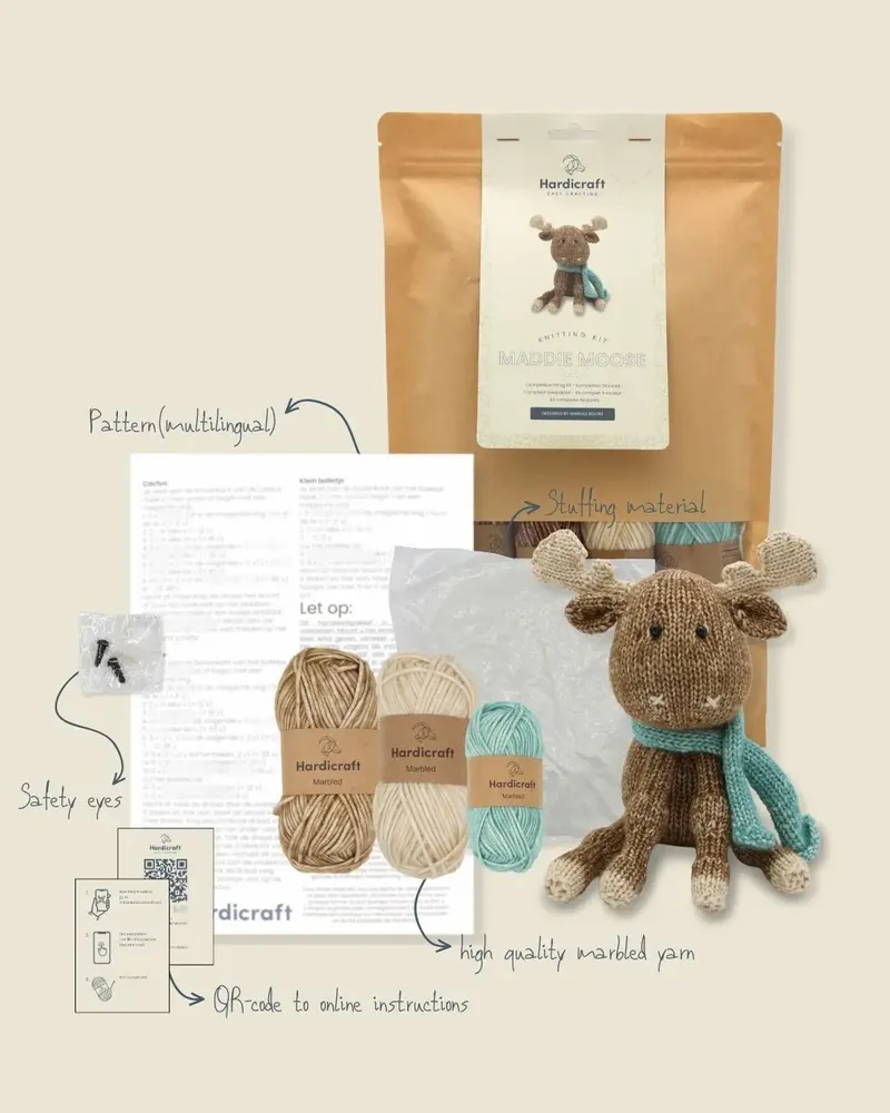 Loisirs créatifs pour enfant - Maddie Moose - Kit de tricot - HARDICRAFT
