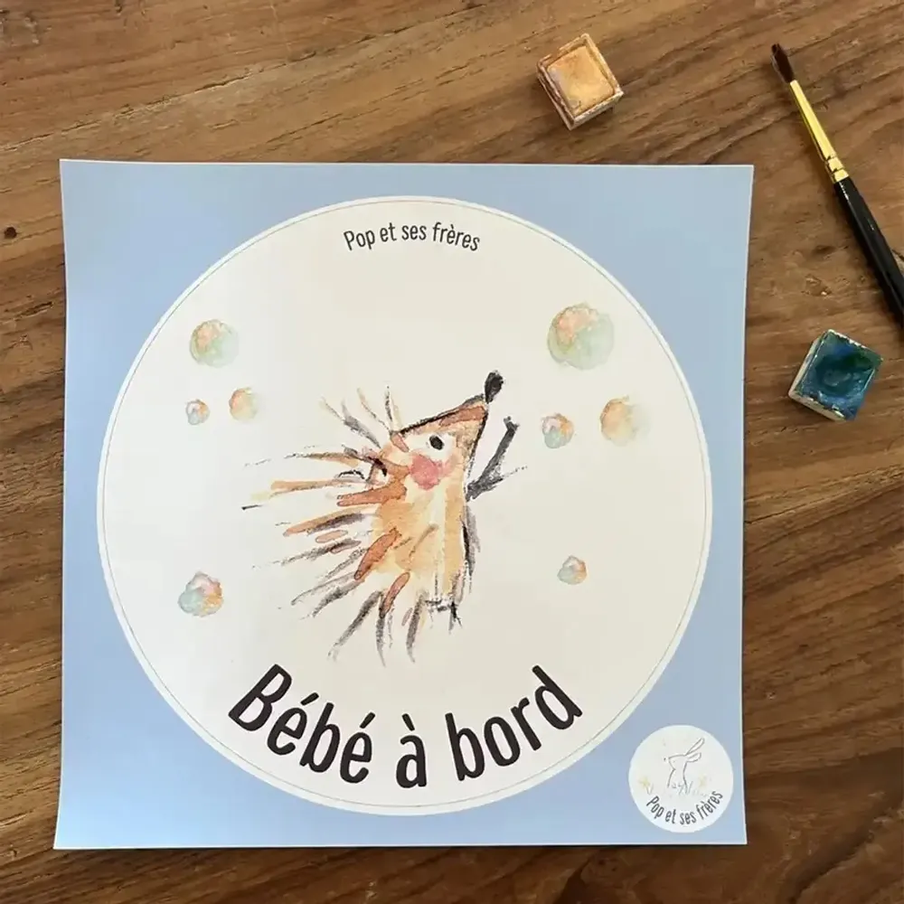 Children's decorative items - Baby on board sticker - Les Tangues et les Bulles Français - POP ET SES FRÈRES