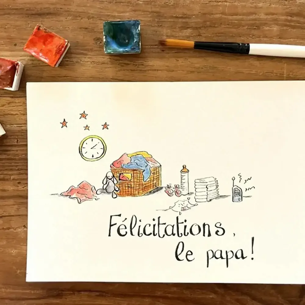 Carterie - Carte Postale Bébé - Felicitations Le Papa - POP ET SES FRÈRES