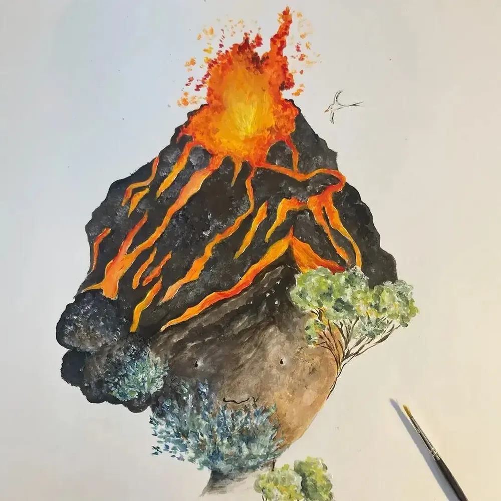 Affiches - Affiche Le Volcan - POP ET SES FRÈRES