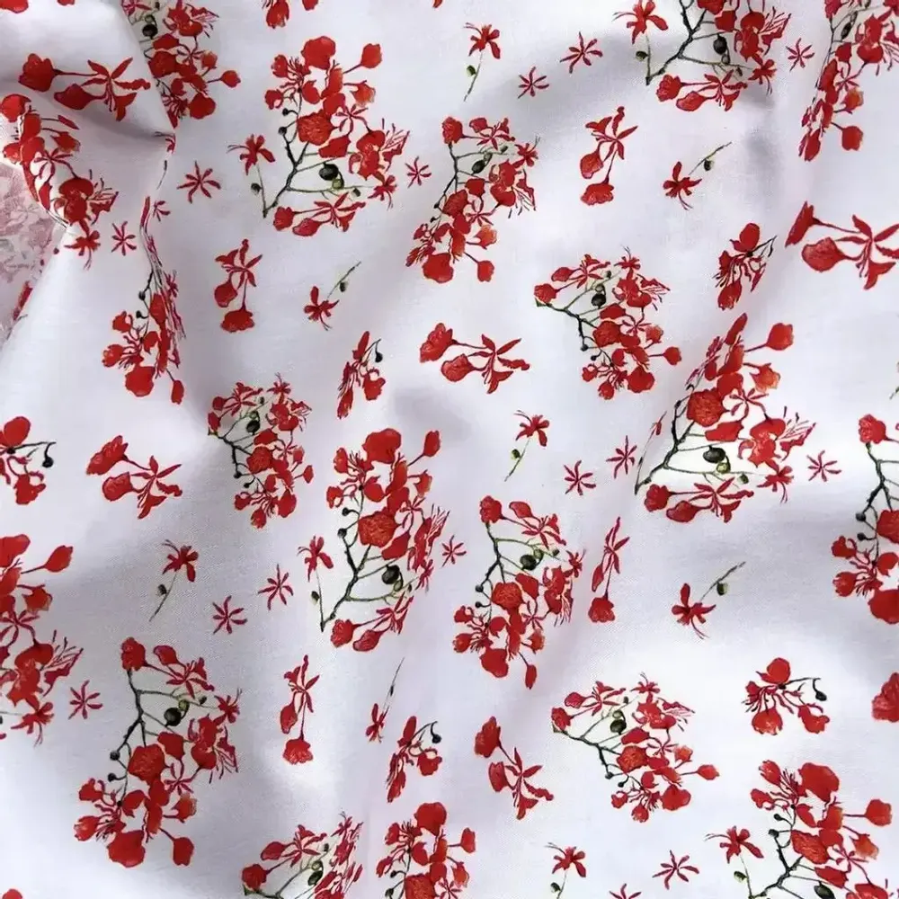 Fabrics - Cotton fabric Oeko Tex - Les Flamboyants - POP ET SES FRÈRES