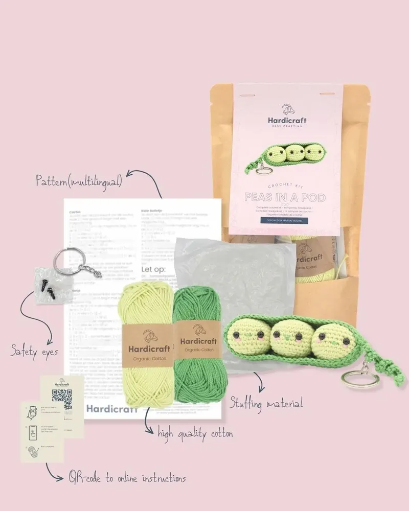 Loisirs créatifs pour enfant - Peas in a Pod - kit de crochet - HARDICRAFT