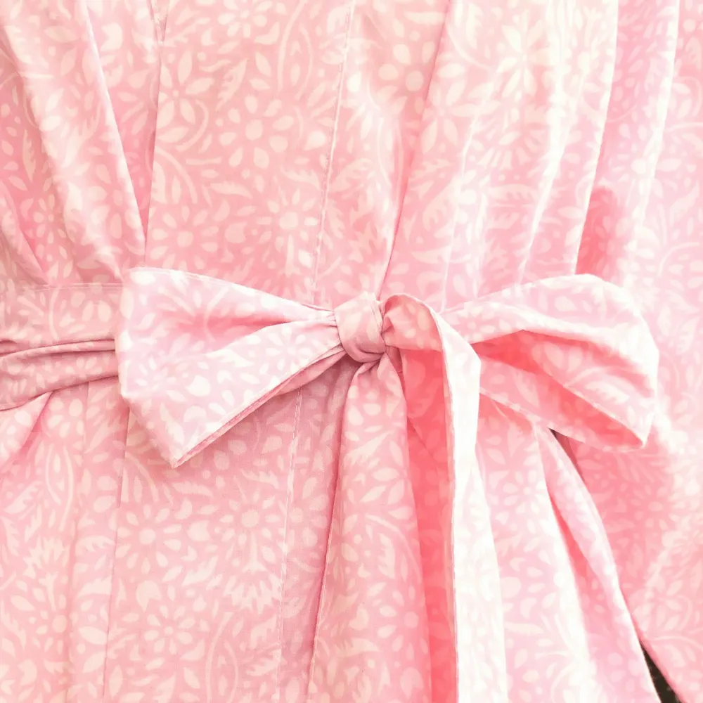Vêtements de nuit - Kimono long en coton - Rose souci - LIME TREE DESIGN