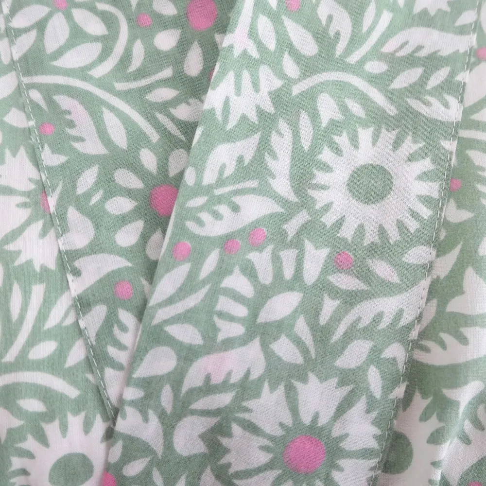 Vêtements de nuit - Kimono long en coton - Flora Pastel - LIME TREE DESIGN