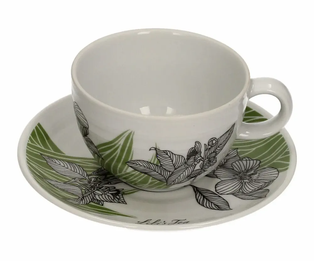 Tea and coffee accessories - Lili's Tea green cup and saucer - LILI'S TEA