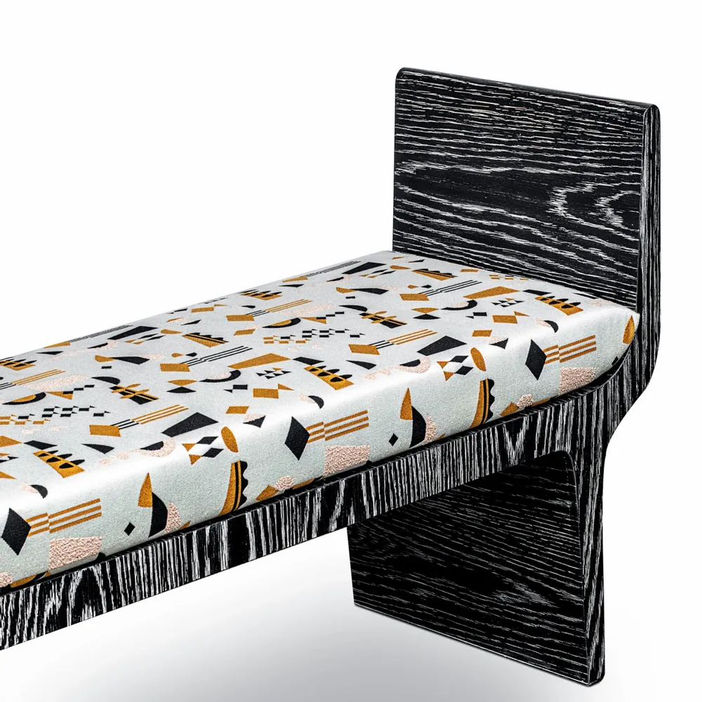 Benches for hospitalities & contracts - Copacabana Bench in Black Limed Oak Base - DUISTT