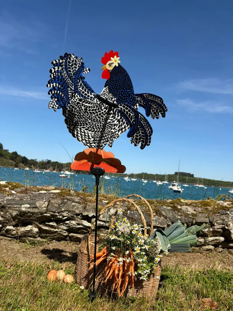 Accessoires de déco extérieure - Girouette Emma Poule - LES RITOURNAILES