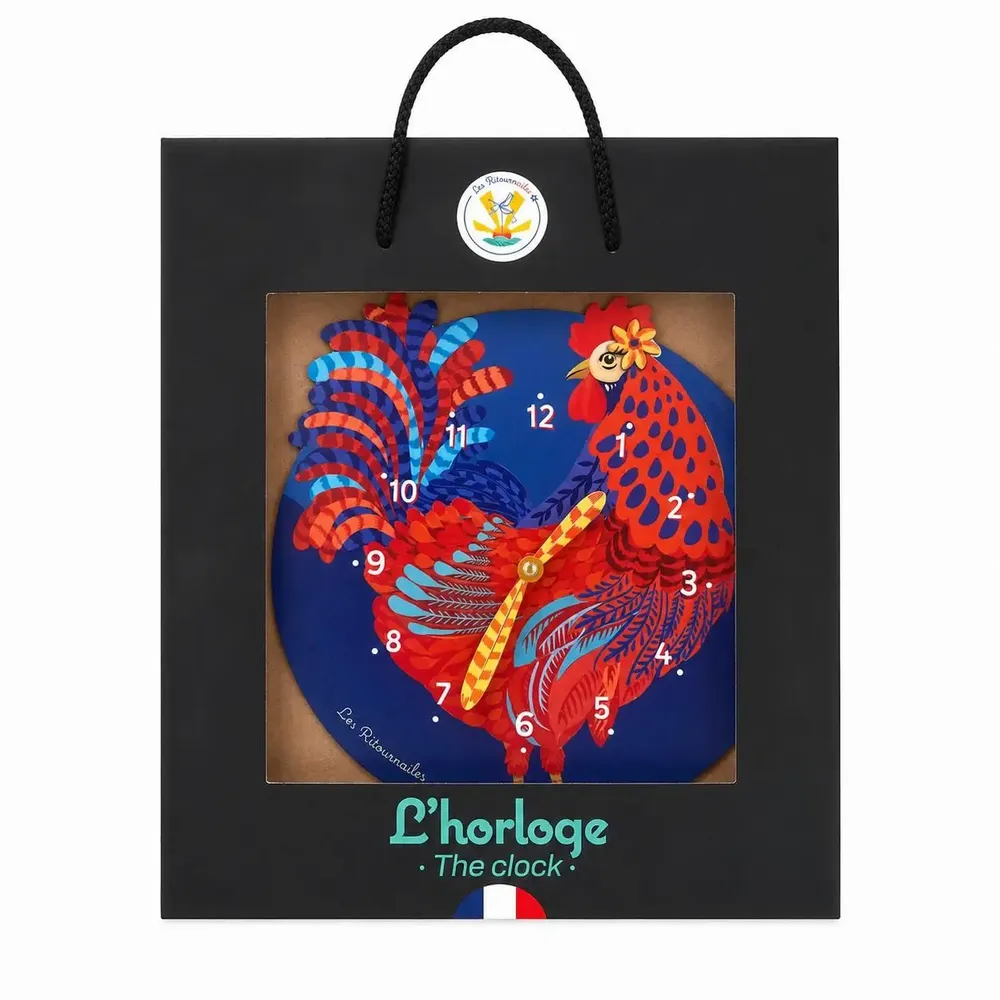 Horloges - Horloge temps Emma Poule - LES RITOURNAILES