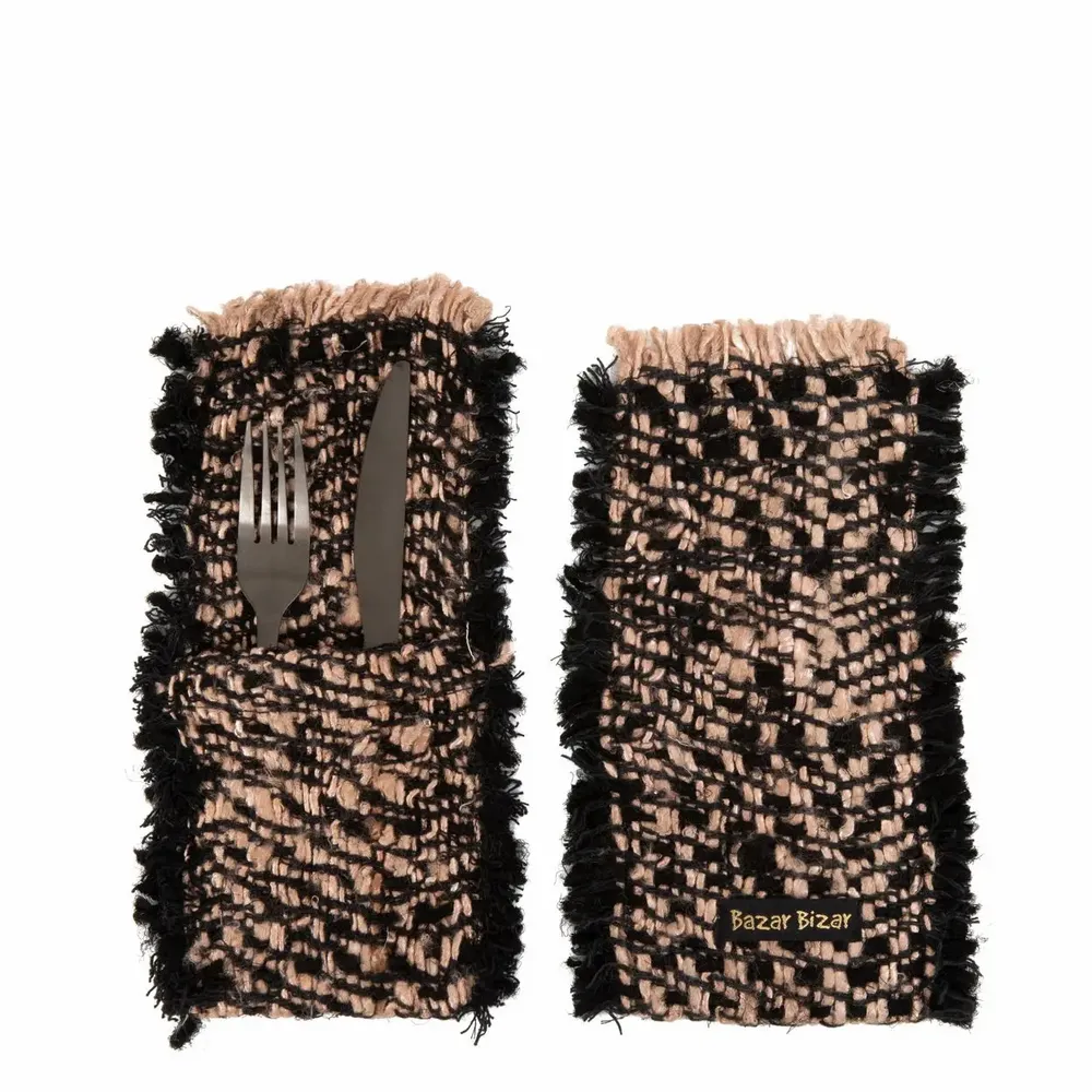 Table linen - The Oh My Gee Cutlery Holder - Black Copper - BAZAR BIZAR LIVING