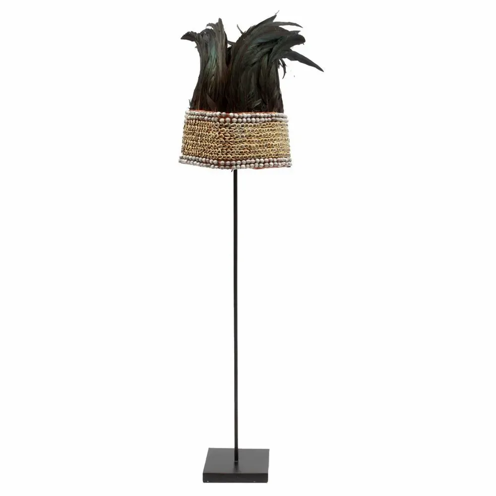 Decorative objects - The Papua Feather Hat on Stand - Black - BAZAR BIZAR LIVING