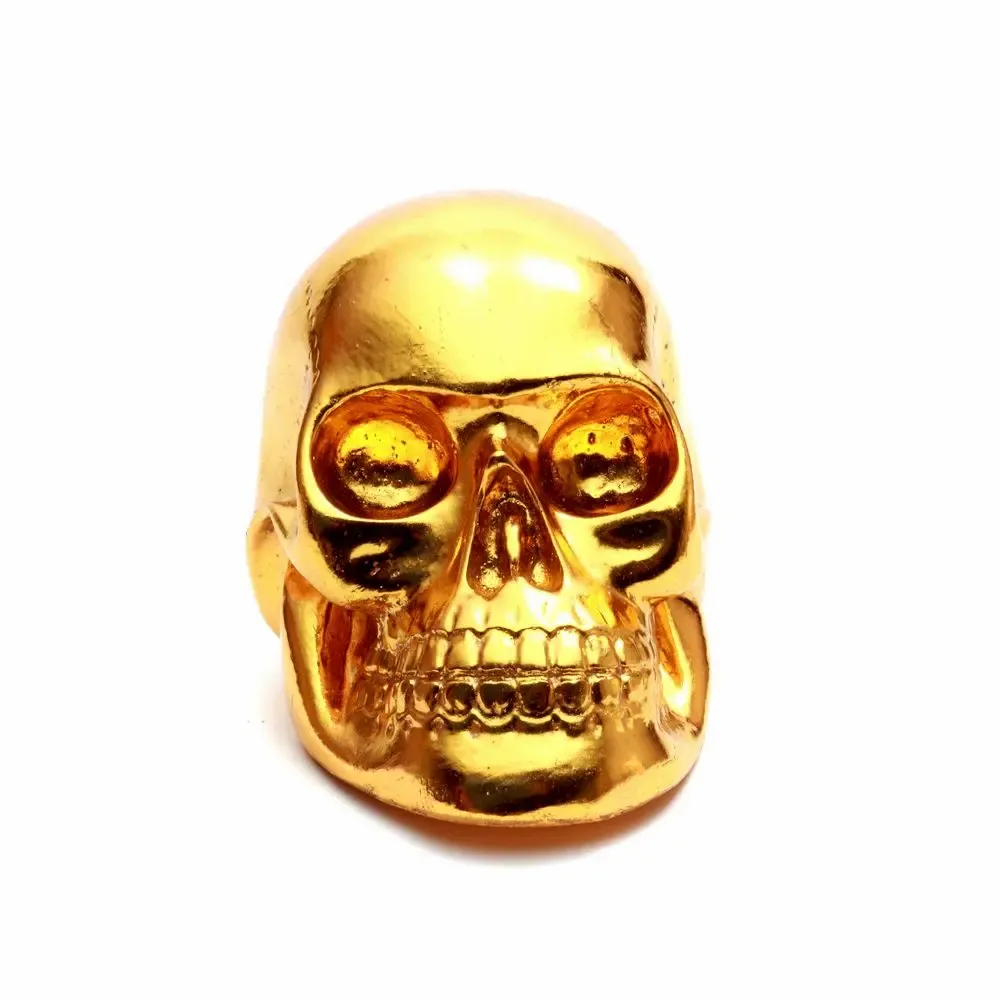 Sculptures, statuettes and miniatures - The Resin Skull Head Gold S - BAZAR BIZAR LIVING