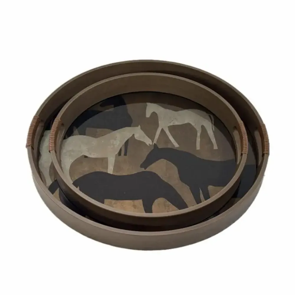 Plateaux - PLATEAUX ROND 'HORSES' - FANCY