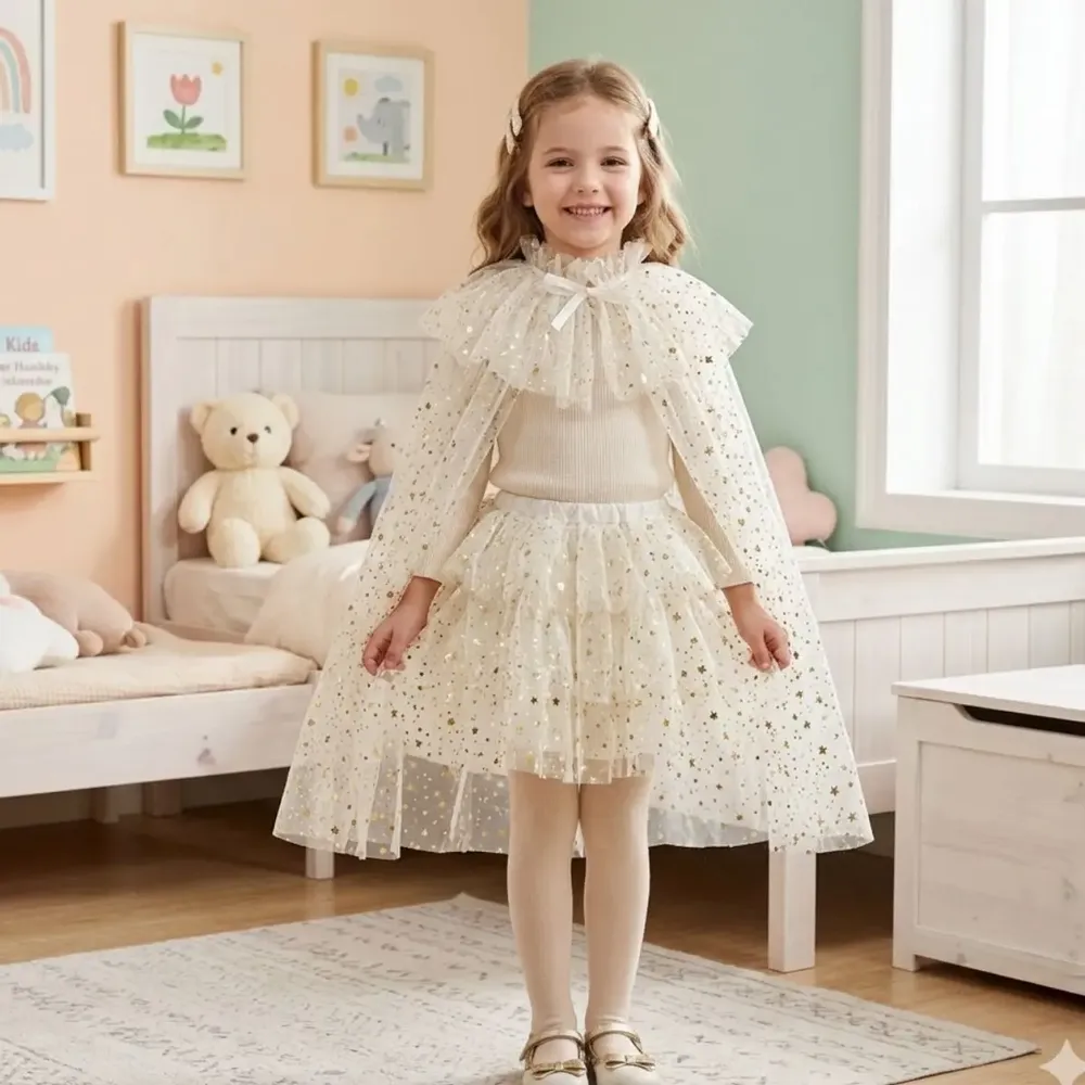 Déguisements pour enfant - Set Tutu & Cape Loane Ivoire TU - Déguisement - LABAY