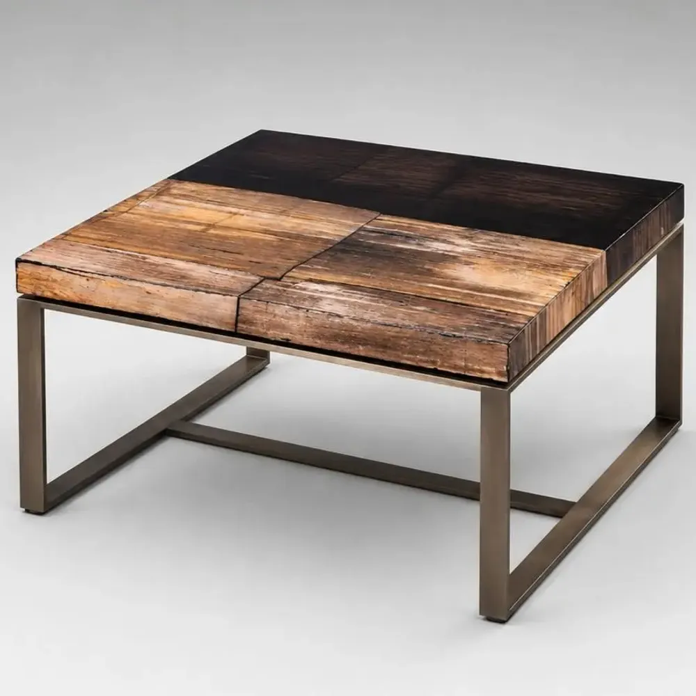 Tables basses - TABLE BASSE 'MANAMA' BOIS PETRIFIE/RESINE - FANCY