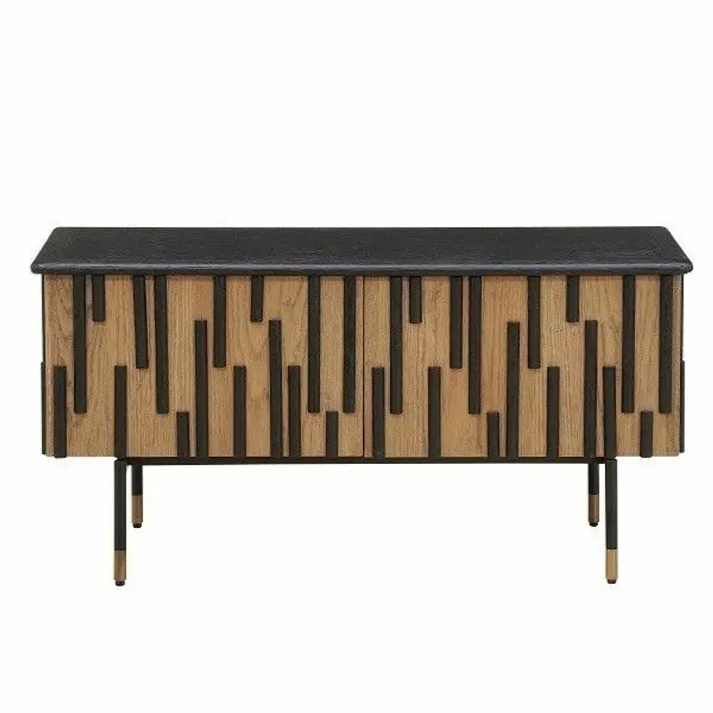 Mobilier et rangements pour bureau - MEUBLE DE RANGEMENT'ART DECO' CHENE NOIR/BEIGE - FANCY