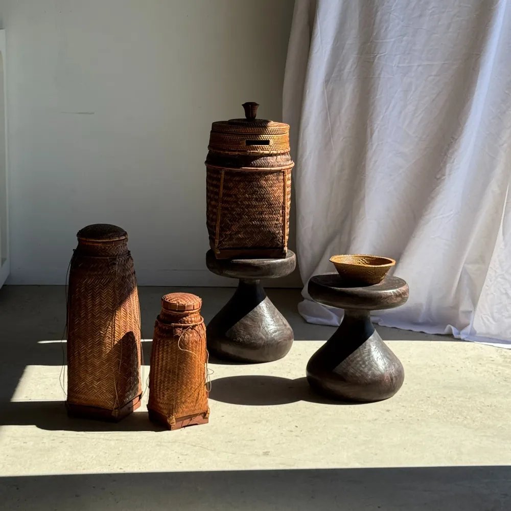 Vases - Petit panier traditionnel balinais à cordelettes H47 D19 0,5kg - OFFICE OBJETS