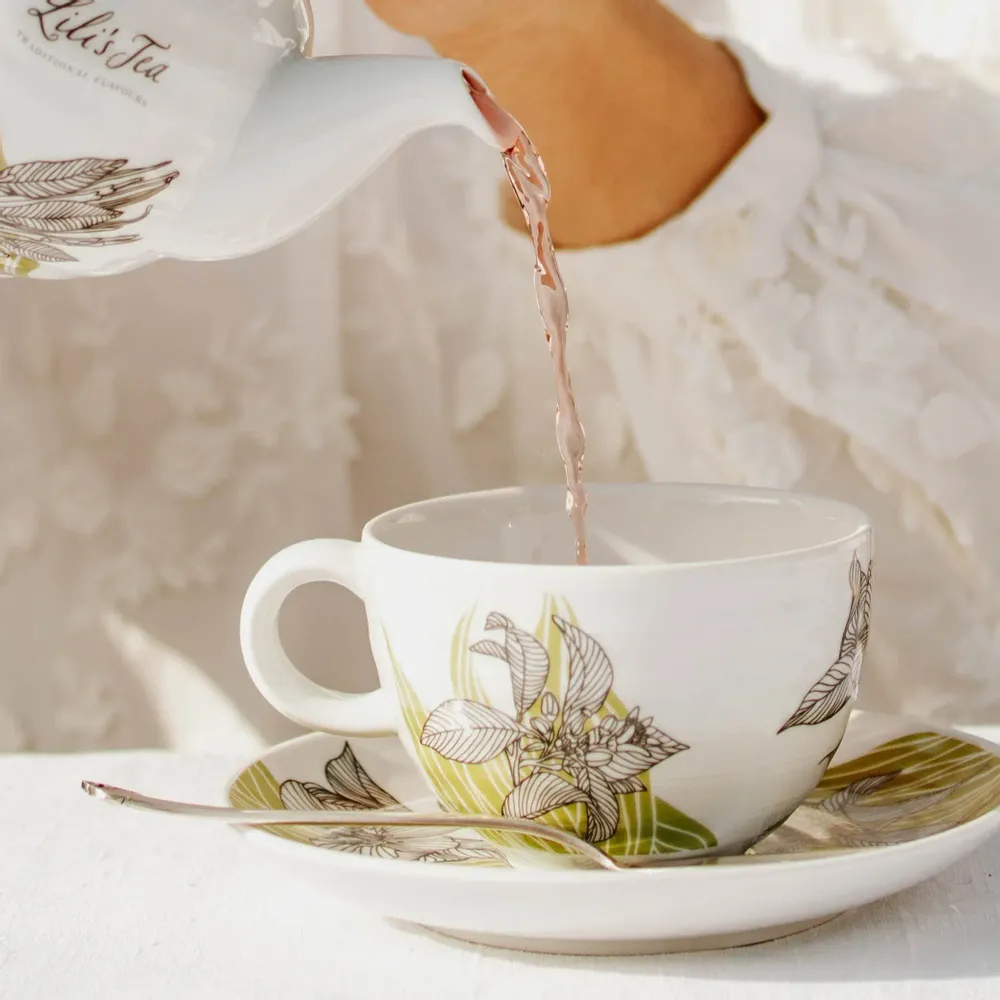 Accessoires thé et café - Lili's Tea Tasse verte et soucoupe - LILI'S TEA