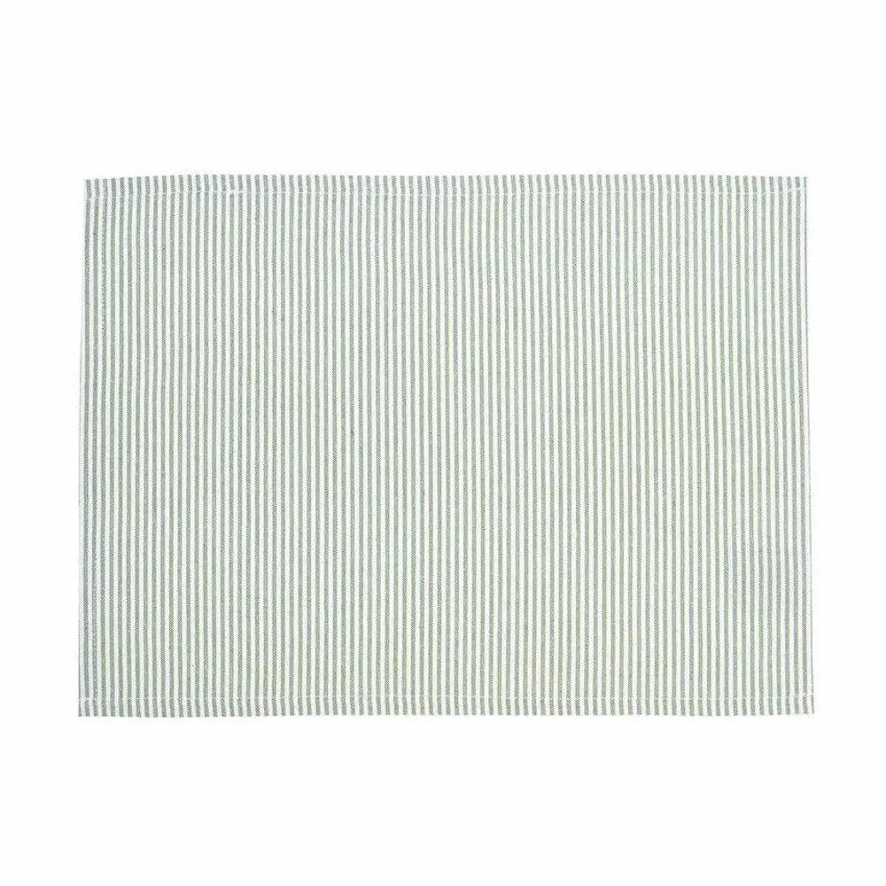 Linge de table textile - SET DE TABLE ESSUYABLE RECYCLÉ 1-PACK BOSSE, VERT/BLANC - BY WILLE