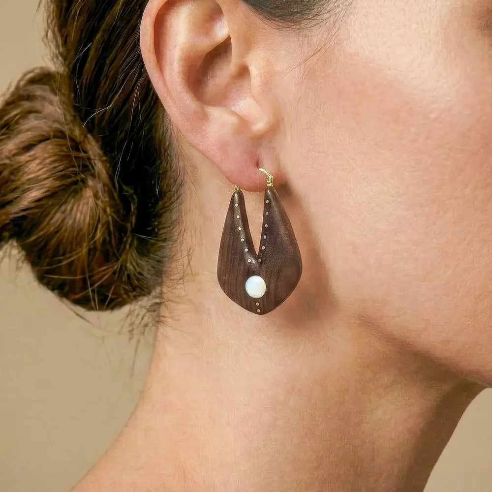 Bijoux - Boucles d'oreilles créoles plates - Oman - NATURE BIJOUX