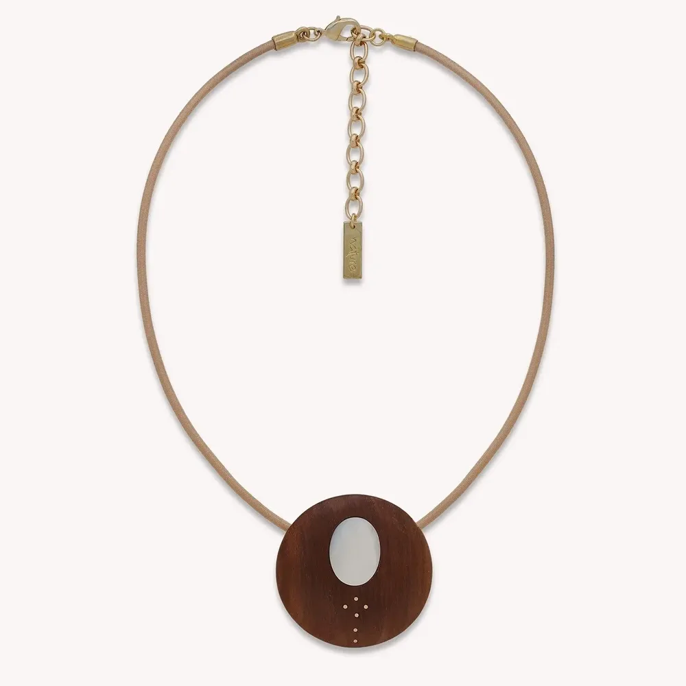 Bijoux - Collier court sandow et pendentif rond - Oman - NATURE BIJOUX