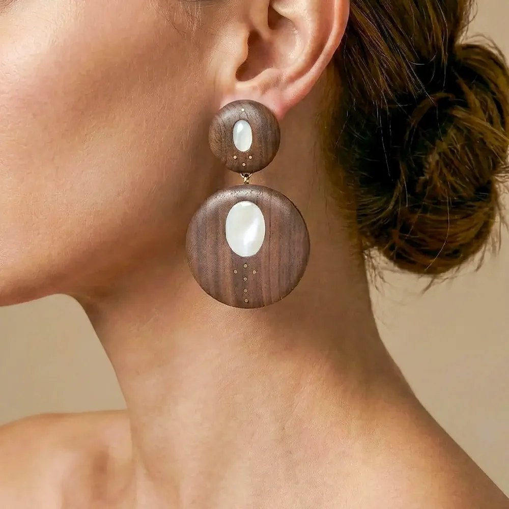 Bijoux - Boucles d'oreilles poussoir grand modèle - Oman - NATURE BIJOUX