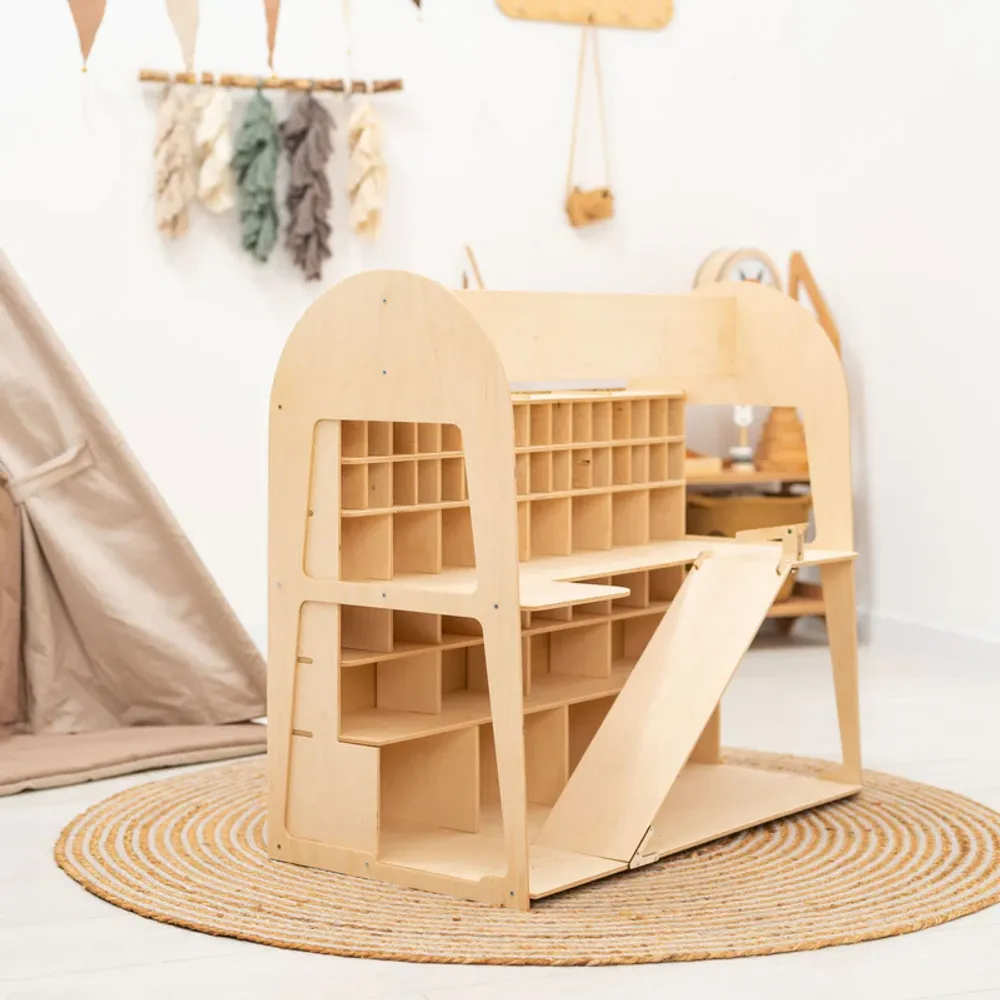 Objets de décoration - Garage de rangement pour petites voitures – Noyer foncé - ENJOY THE WOOD