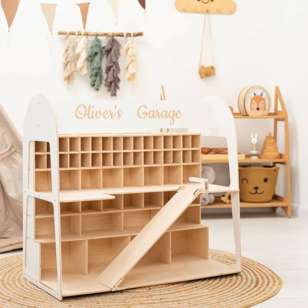 Objets de décoration - Garage de rangement pour petites voitures – Vert foncé - ENJOY THE WOOD