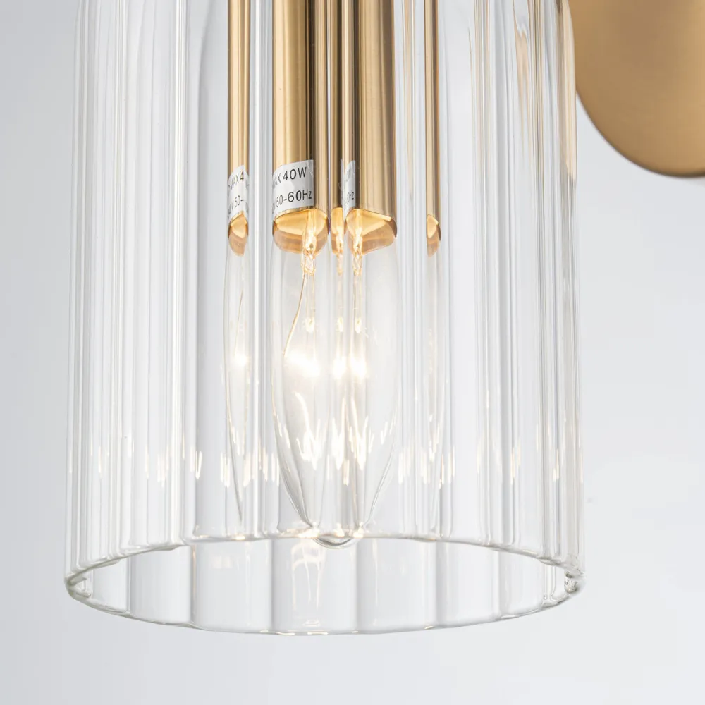 Wall lamps - METAL GOLD+GLASS WALL LIGHT 'ATLANTA' - FANCY