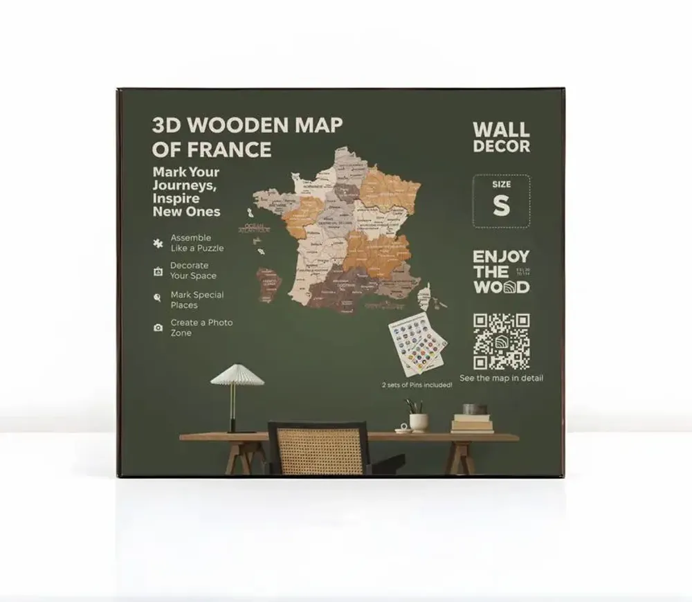 Objets personnalisables - Carte régionale personnalisée en 2D/3D - ENJOY THE WOOD