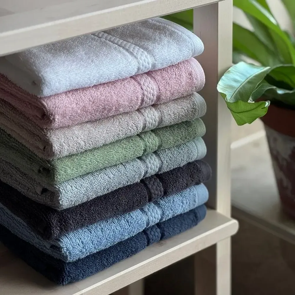 Serviettes de bain - SERVIETTE DE TOILETTE PARIS, BLEU 40x60cm - BY WILLE