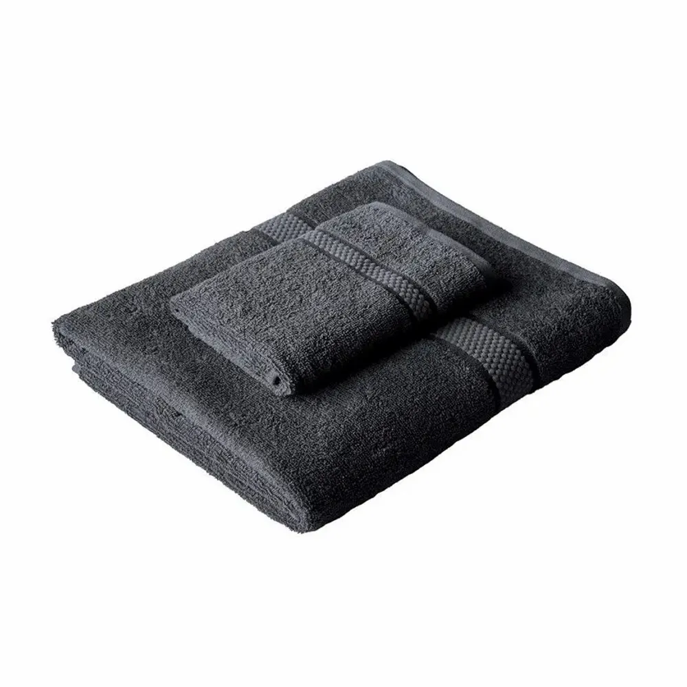 Serviettes de bain - SERVIETTE DE TOILETTE PARIS, GRIS FONCÉ 40x60cm - BY WILLE