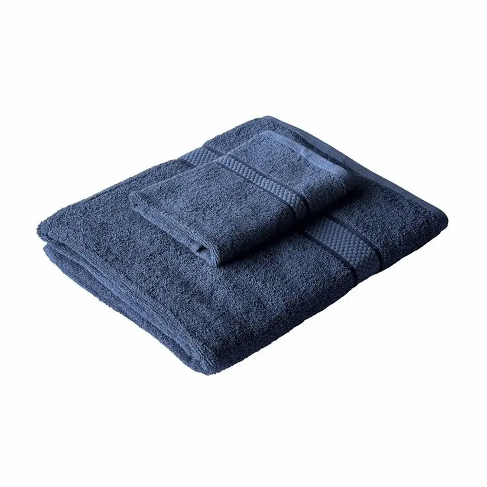 Serviettes de bain - SERVIETTE DE TOILETTE PARIS, INDIGO BLEU 40x60cm - BY WILLE