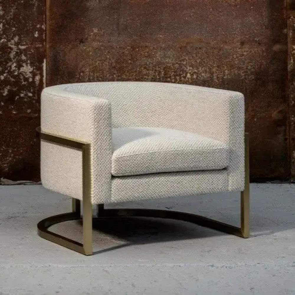 Fauteuils pour collectivités - Fauteuil Salon bas Structure laiton & assise velour JULIUS - COM/COL - DUISTT