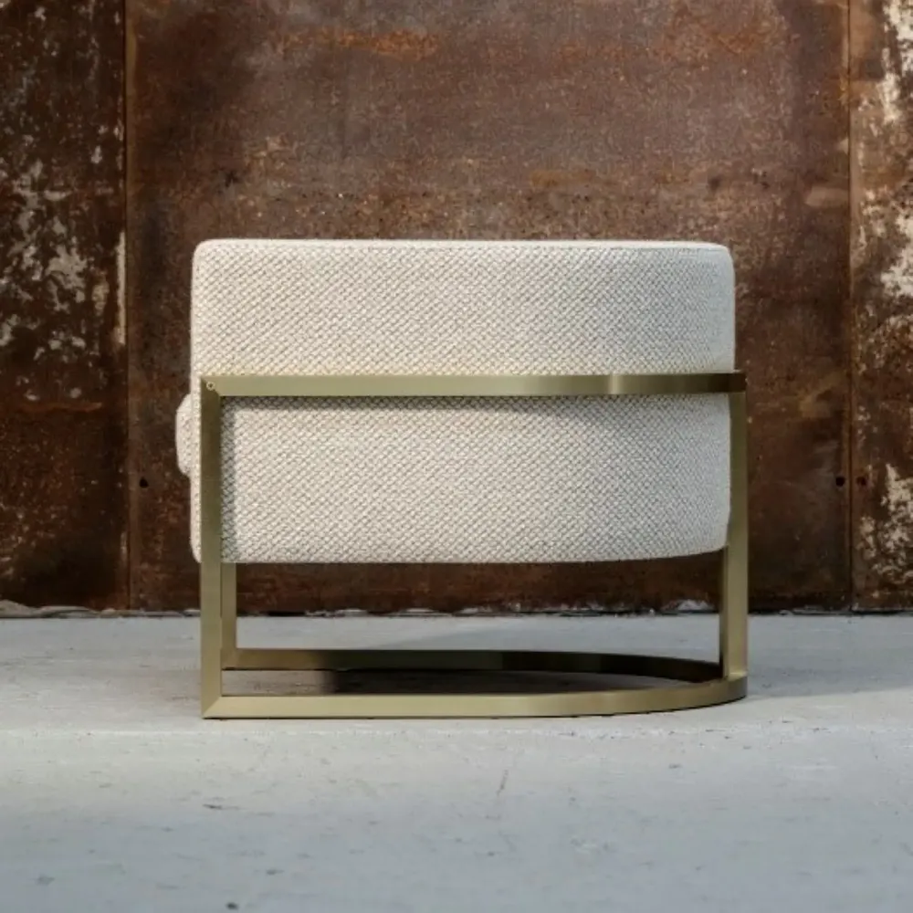 Fauteuils pour collectivités - Fauteuil Salon bas Structure laiton & assise velour JULIUS - COM/COL - DUISTT