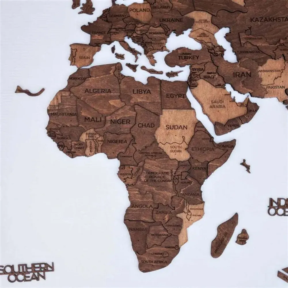Other wall decoration - 3D Wooden World Map Prime Plus Oak XL - ENJOY THE WOOD