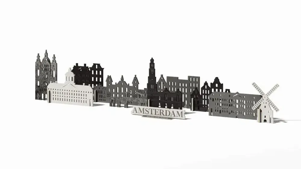 Objets de décoration - Ville Souvenir : Amsterdam - ENJOY THE WOOD
