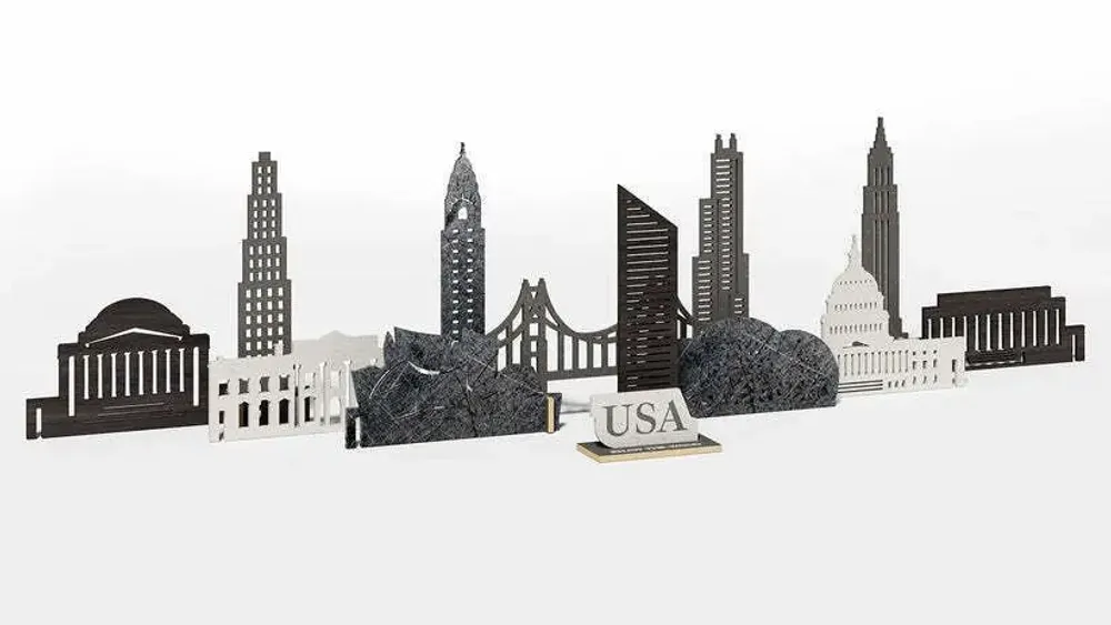 Objets de décoration - Ville Souvenir : Bâtiments des États-Unis - ENJOY THE WOOD