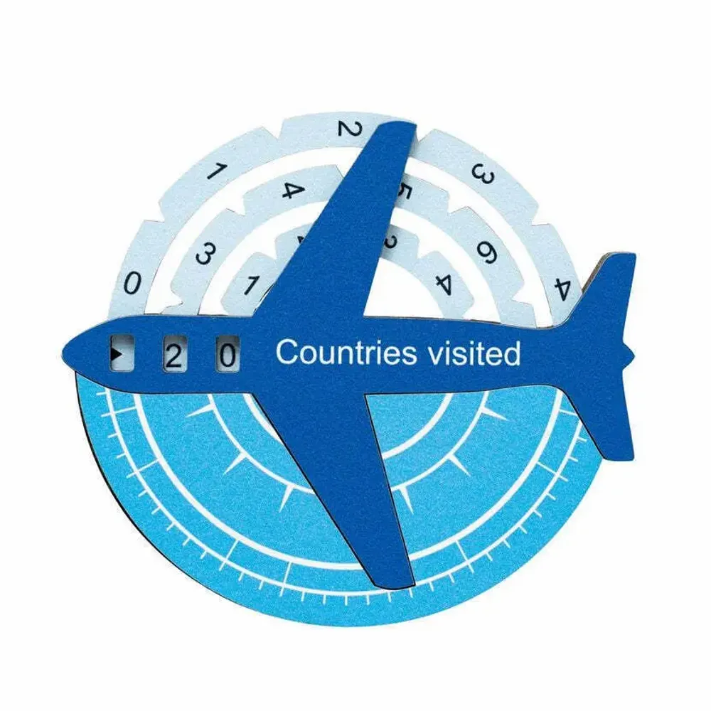 Objets de décoration - Carte du Monde en Bois Colorée 3D Travel Tracker - Azur - ENJOY THE WOOD