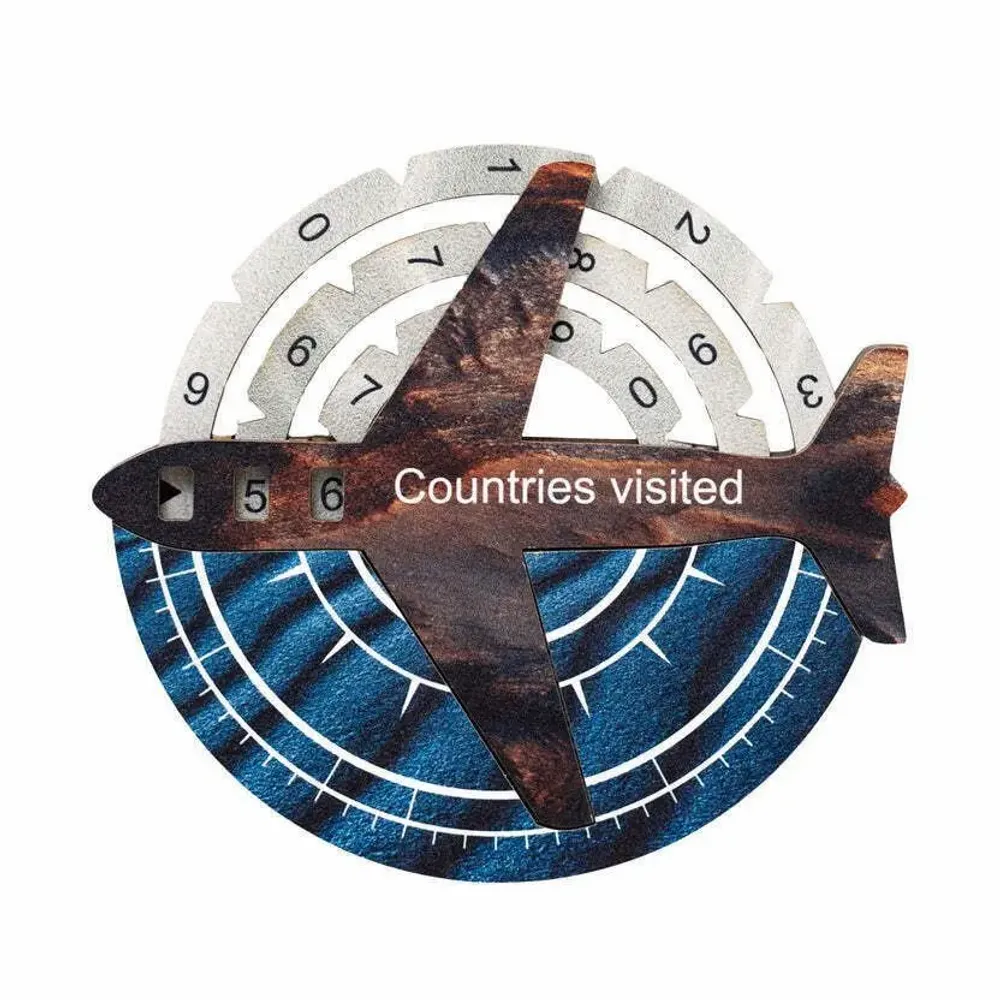Objets de décoration - Carte du Monde en Bois Colorée 3D Travel Tracker - Dune - ENJOY THE WOOD