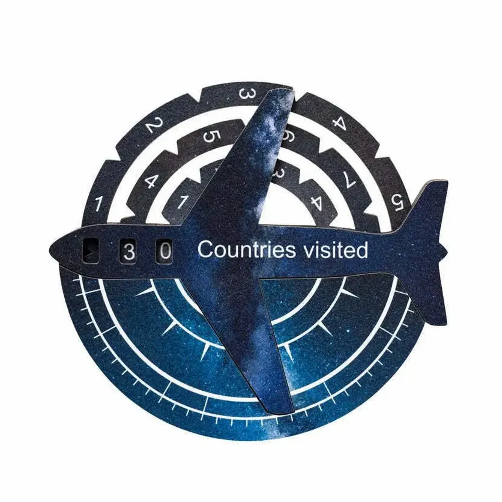 Objets de décoration - Carte du Monde en Bois Colorée 3D Travel Tracker - Espace - ENJOY THE WOOD