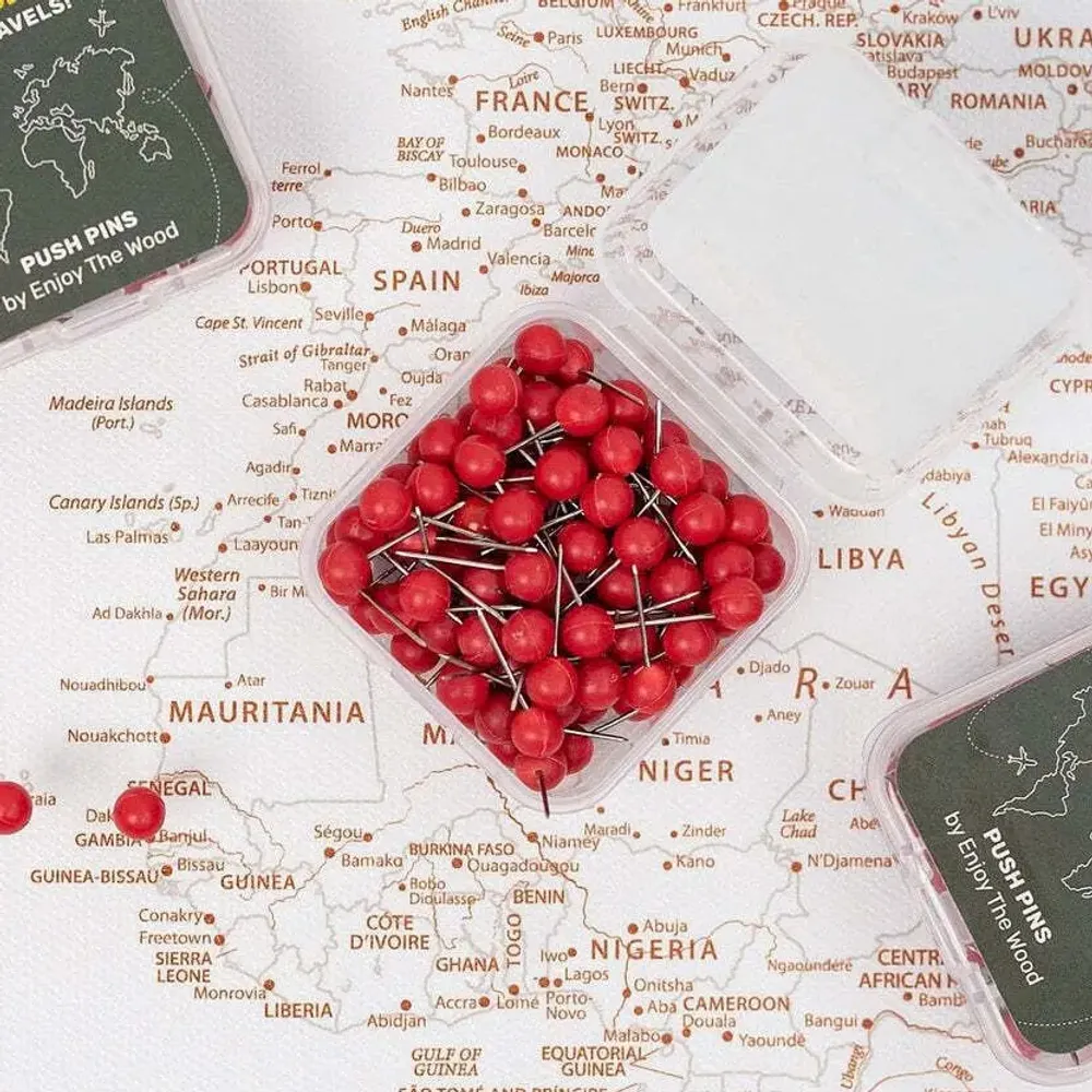 Objets de décoration - Punaises en toile rouges - ENJOY THE WOOD