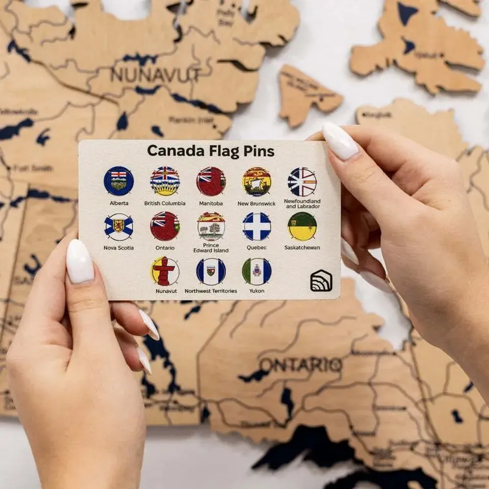 Objets de décoration - Épinglettes des provinces canadiennes - ENJOY THE WOOD