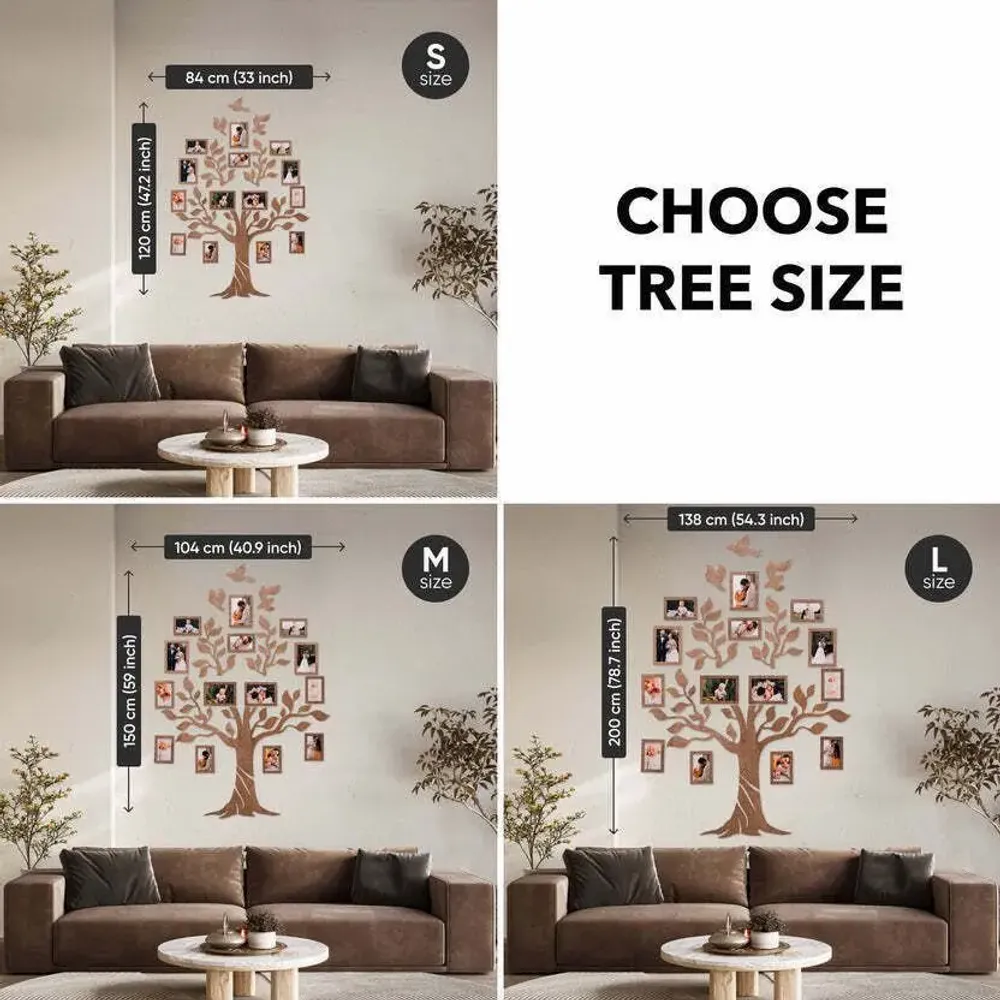 Autres décorations murales - Arbre Généalogique en Bois - Nova S Noir Sans LED - ENJOY THE WOOD