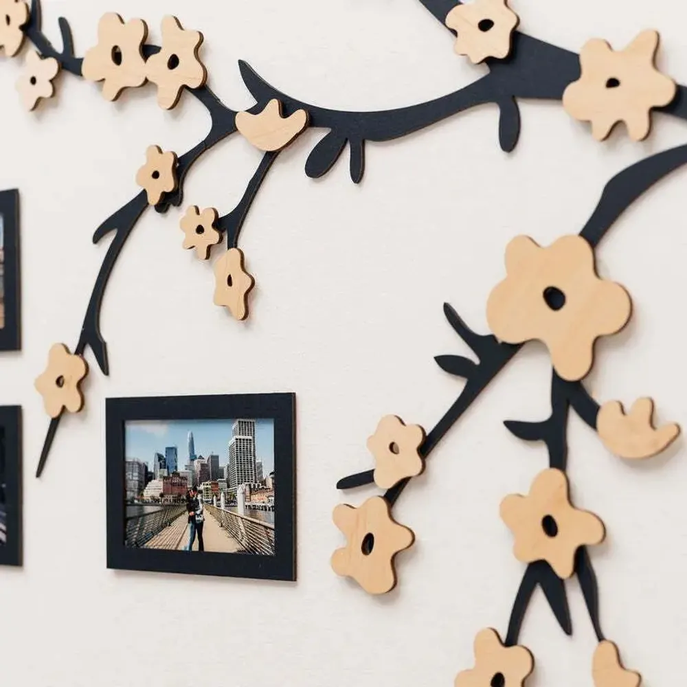 Other wall decoration - Wooden Family Tree - Unity S White flowers - ENJOY THE WOOD