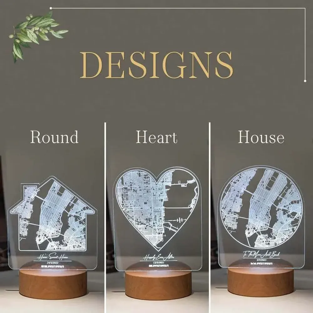 Lampes de bureau  - Plan de la ville, Lampadaire, Maison, RVB - ENJOY THE WOOD
