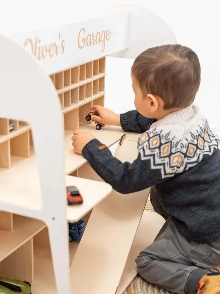 Objets de décoration - Garage de rangement pour petites voitures – Blanc - ENJOY THE WOOD